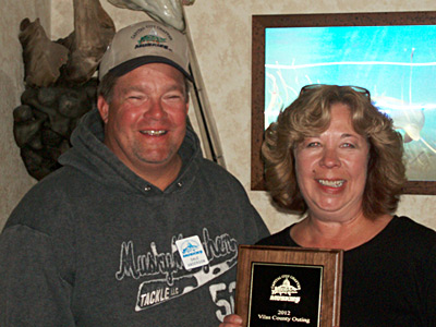 Dale and Colette with their fishing awards
